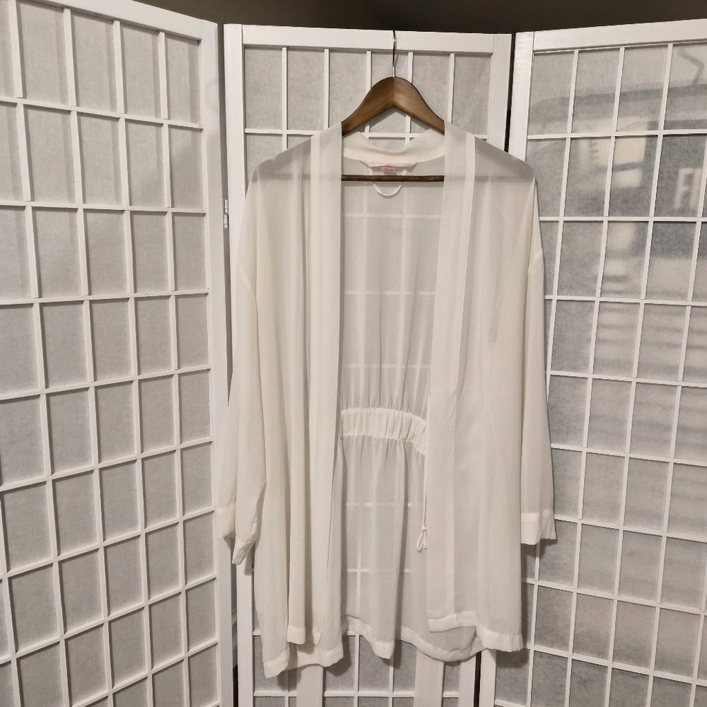 Victoria's Secret White Sheer Robe One Size - Picture 6 of 13